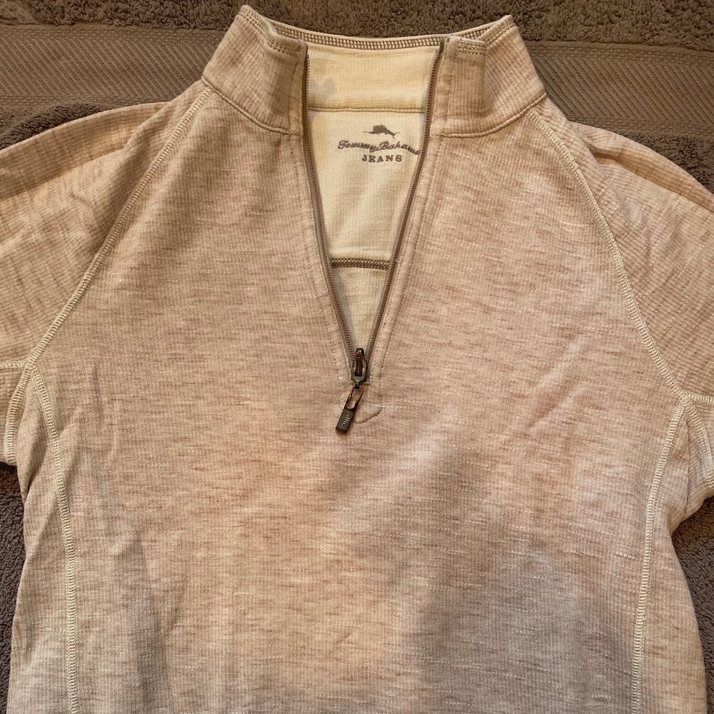 Tommy Bahama qtr zip sweater